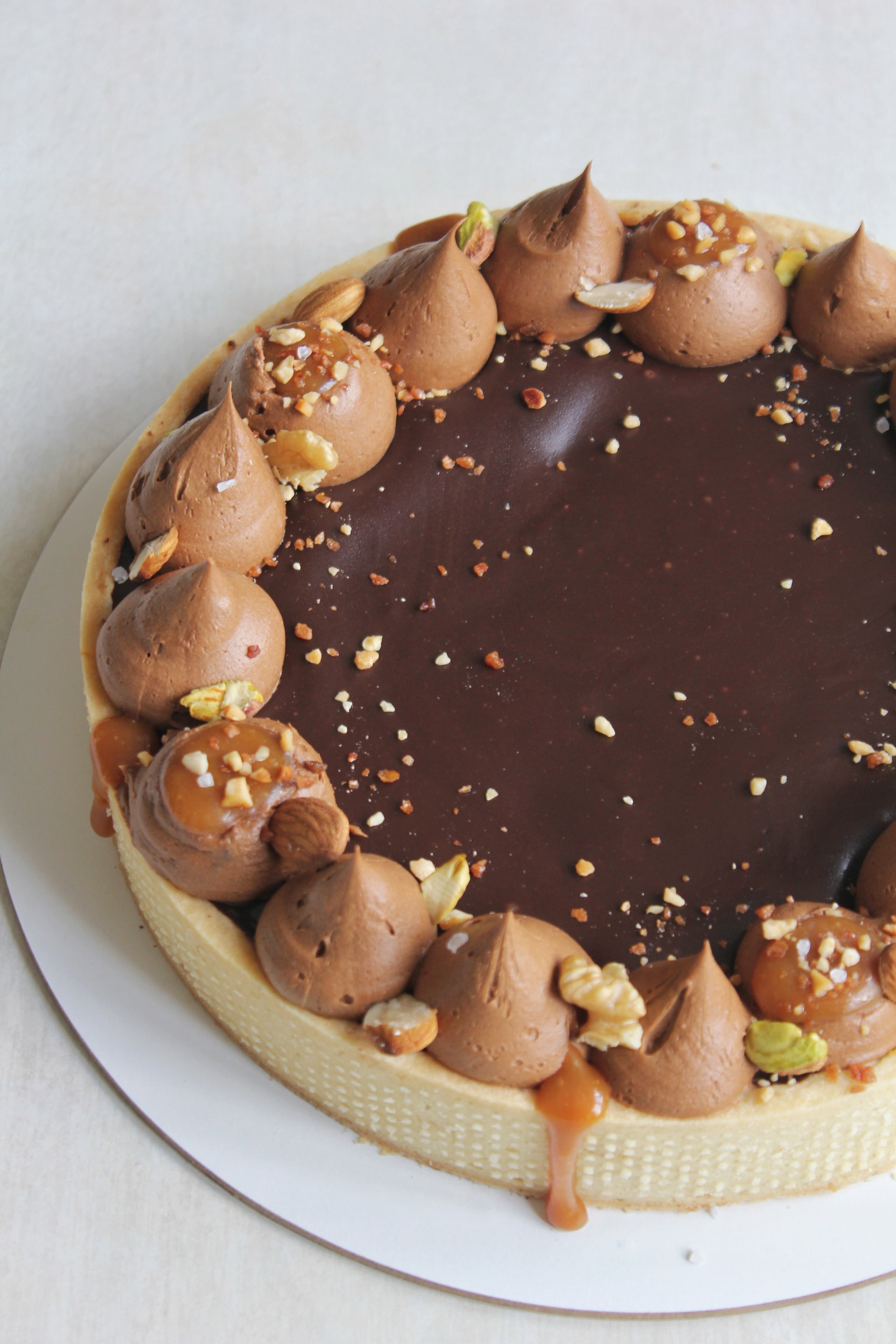 Tarta toffe frutos secos